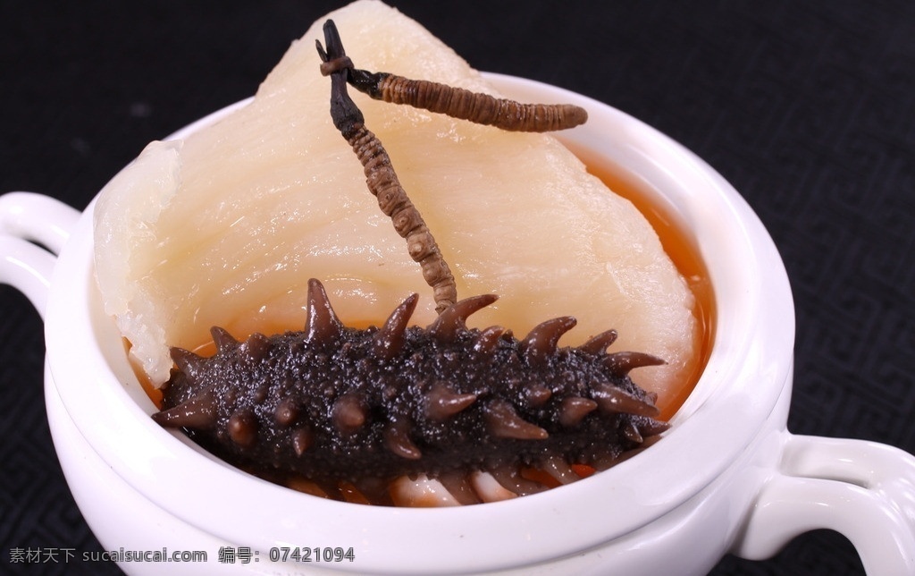 虫草 花 胶 炖 辽 参 海鲜 辽参 美食 传统美食 餐饮美食