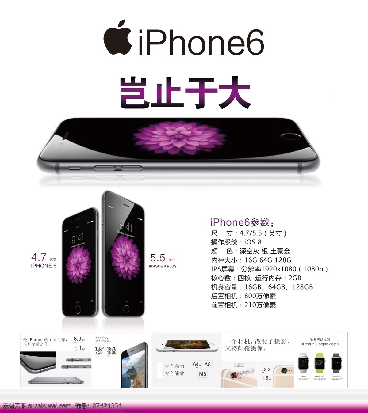 iphone6 灯 片 手机 功能签 岂止于大 苹果手机最新 原创设计 原创展板