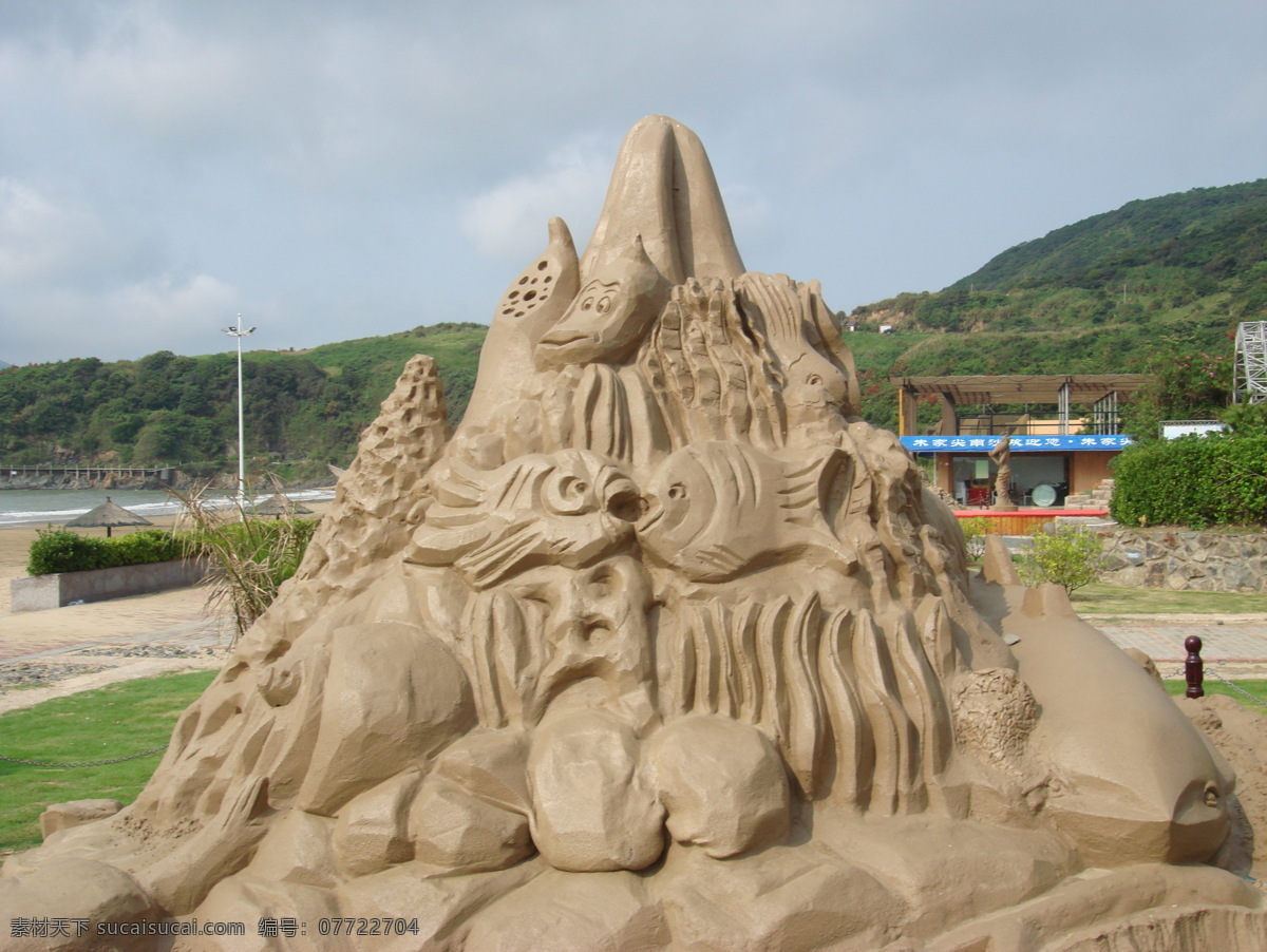 美丽 沙雕 雕塑 风景 海底世界 海滩 海洋动物 建筑园林 旅游 美丽的沙雕 舟山