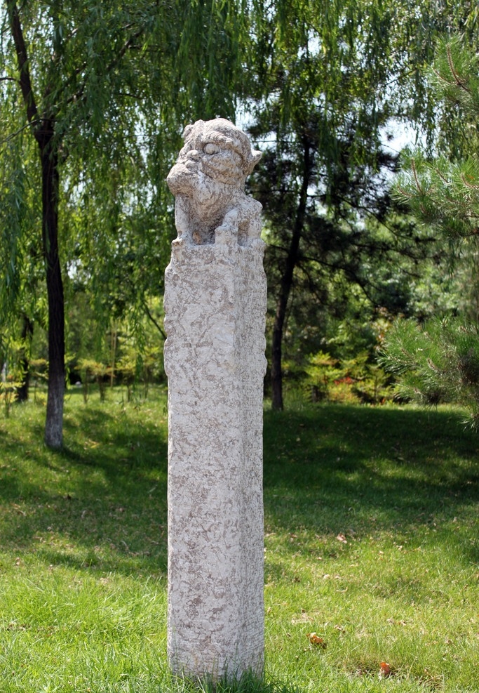 拴马桩 古代文物 雕塑 建筑园林