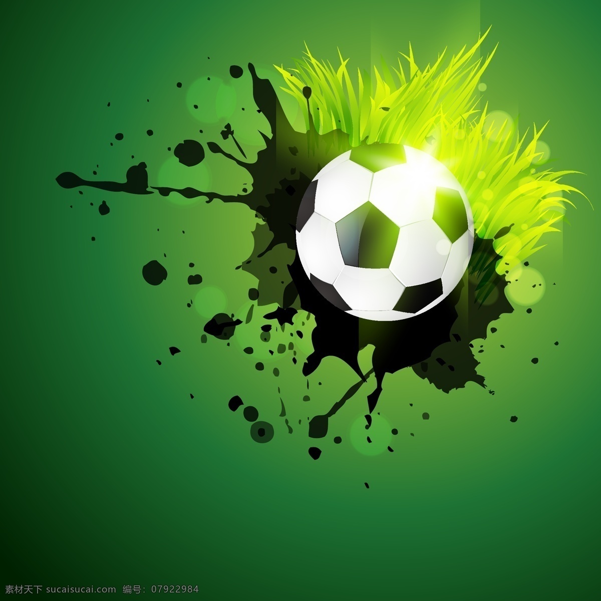 绿色 涂鸦 足球 背景 巴西 海报 生活百科 矢量素材 世界杯 体育运动