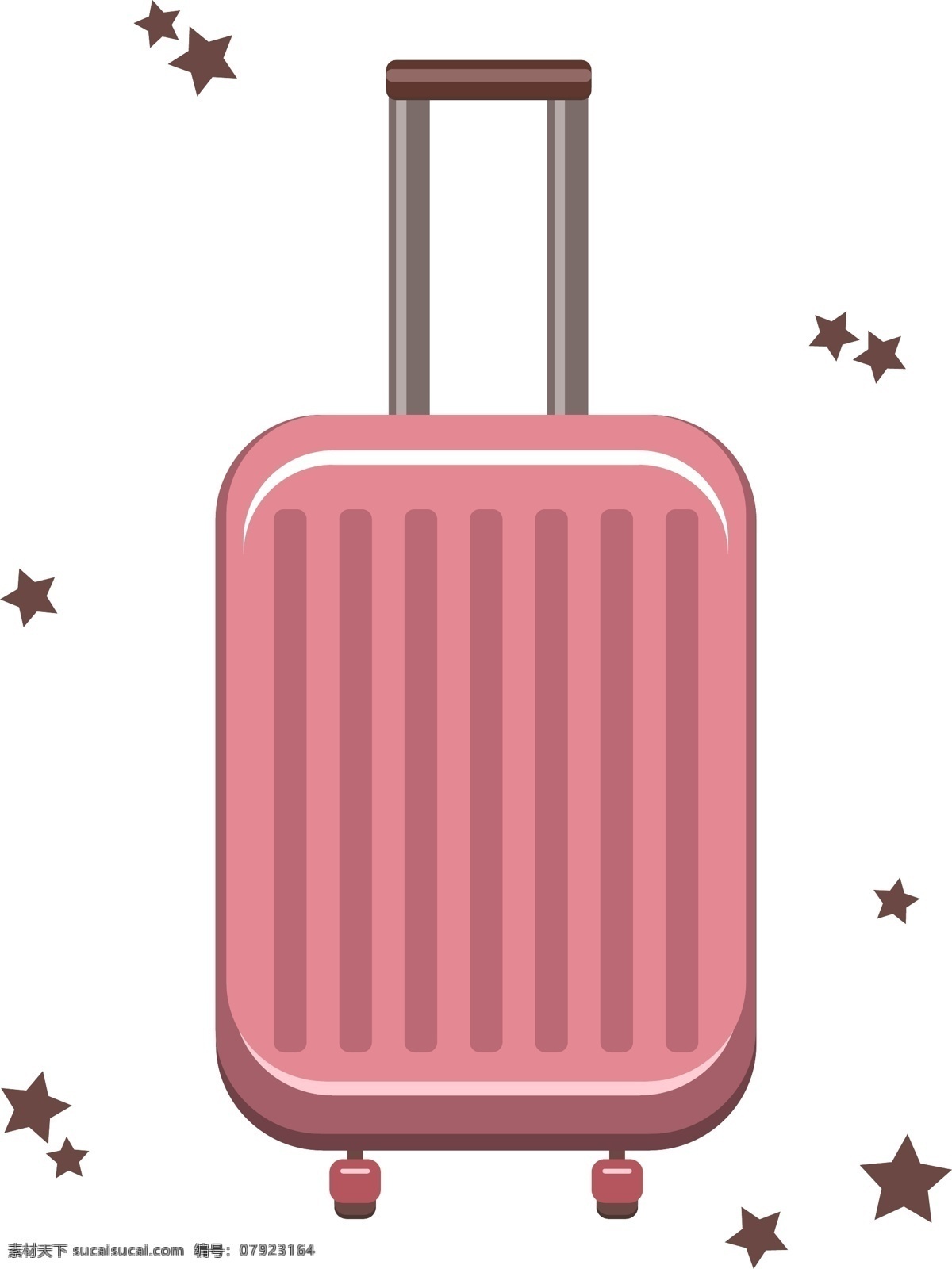 生活用品 拉杆 行李箱 出游必备 设计元素 拉杆箱 粉色 可爱卡通