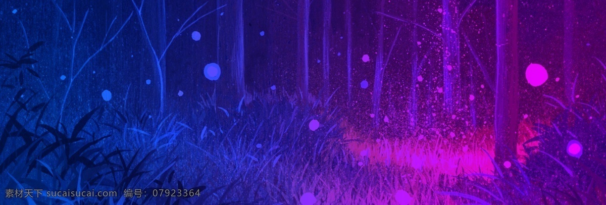紫色 清新 森林 系 banner 背景 魔法城堡 魔法森林 蜻蜓仙子 情景剧 热带森林 森林背景 神秘森林 树林 素材背景 童话剧