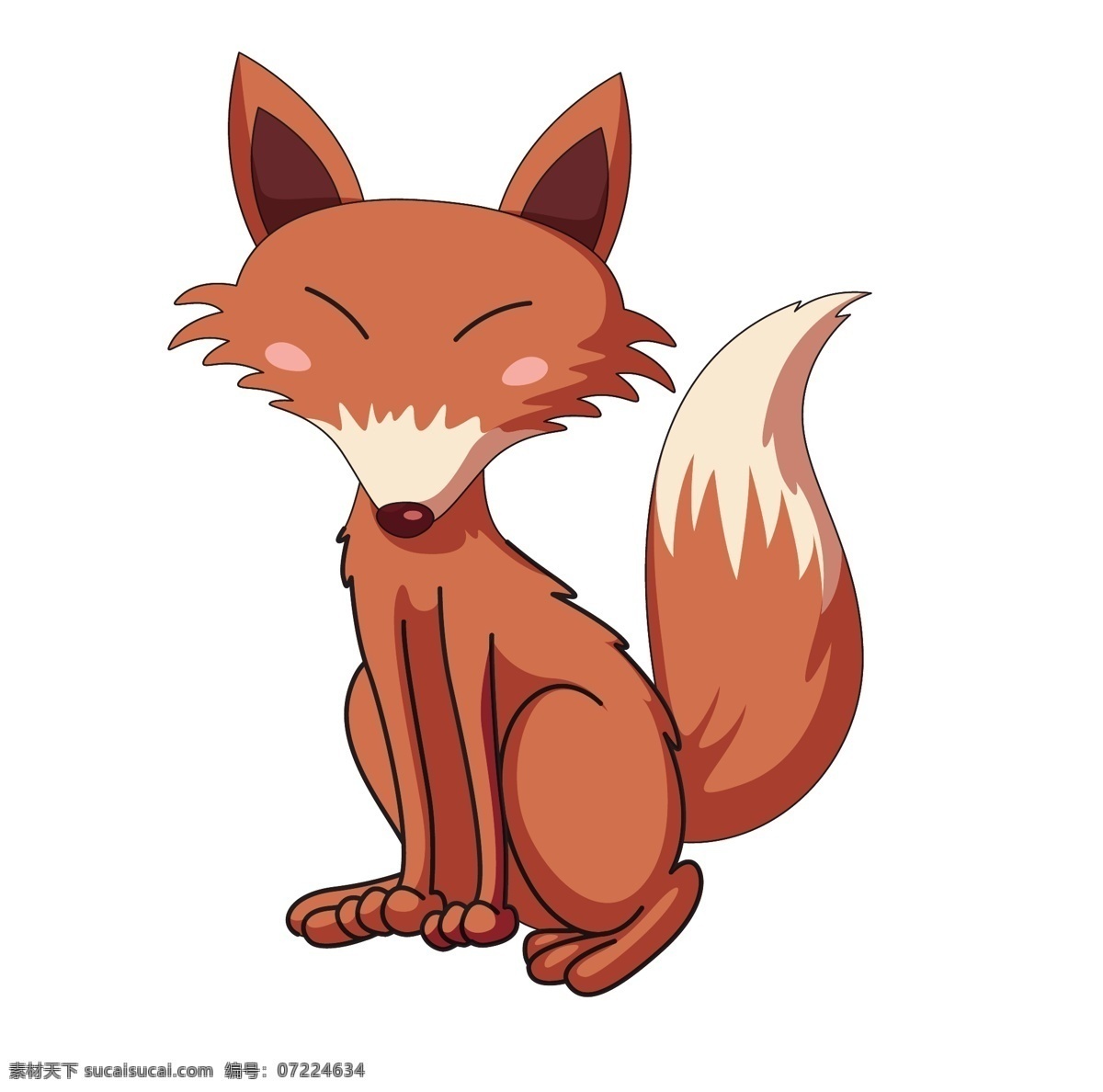 矢量 狐狸 可爱 狗 卡通 动物 模板下载 素材图片 狗狗矢量素材 动物矢量素材 eps格式