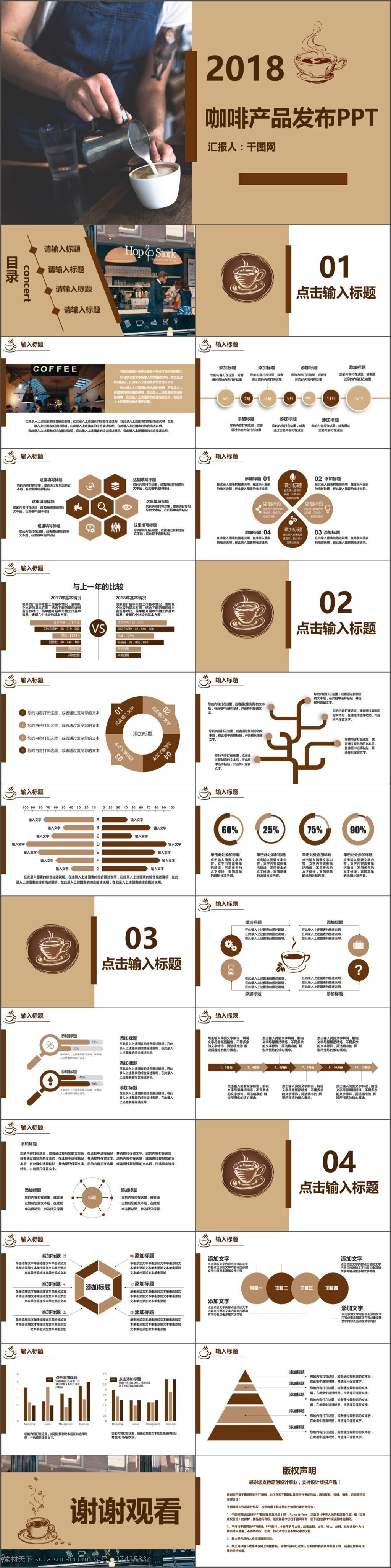 复古 咖啡 产品 发布 企业 宣传 模板 复古风 简约 大气 文化 文艺 产品发布 企业宣传 ppt模板 商务 工作汇报 双十一