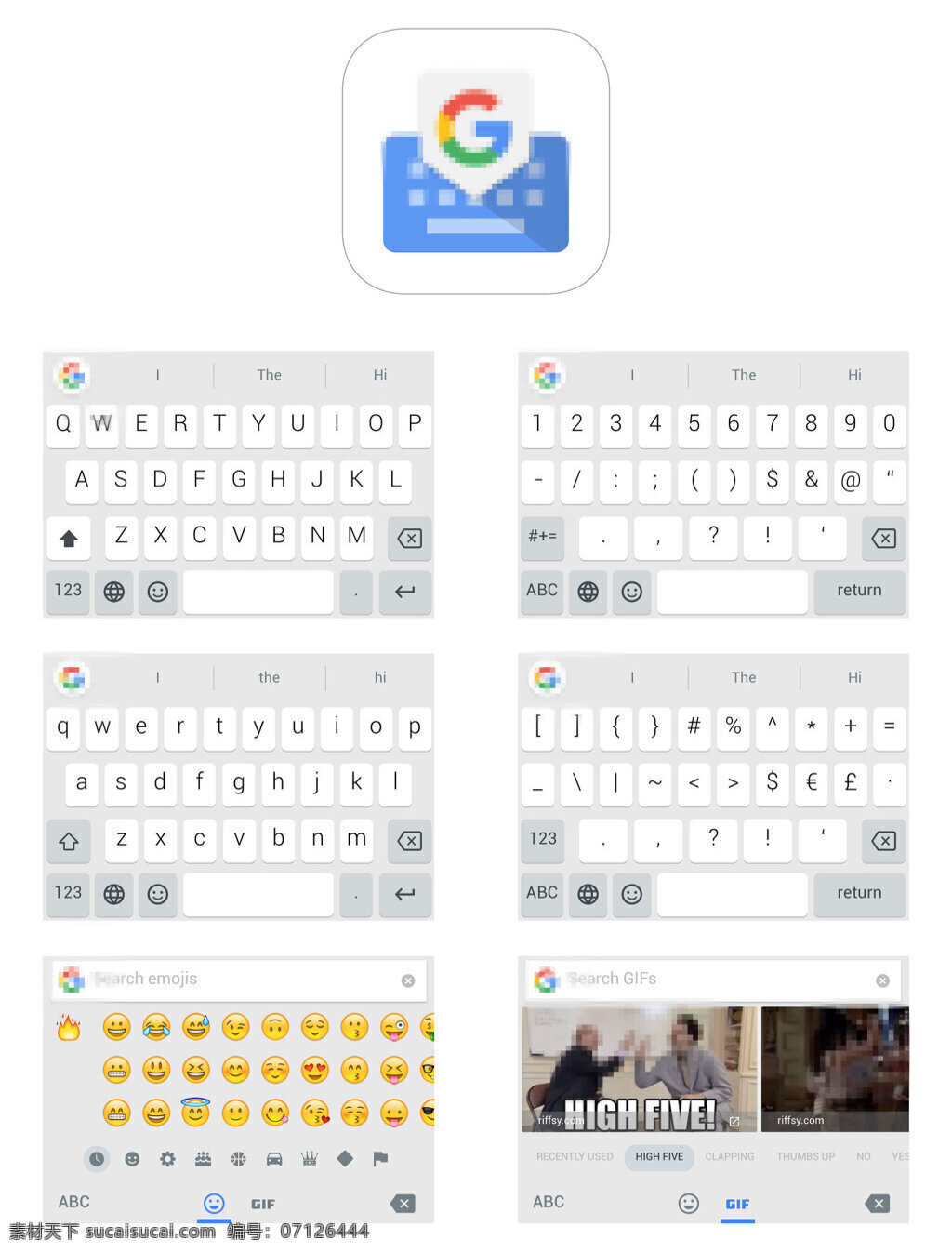 ios 应用 界面 移动 手机 app ui google gboard