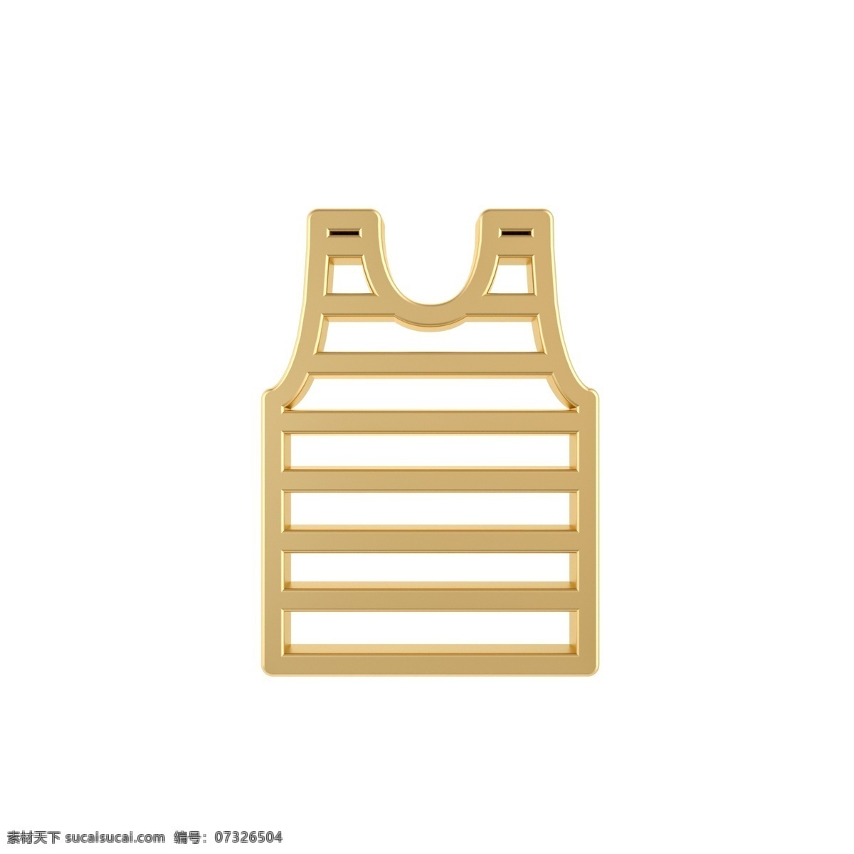 金属 质感 夏日 汗衫 图标 黄金 金属质感 夏季常用图标 立体