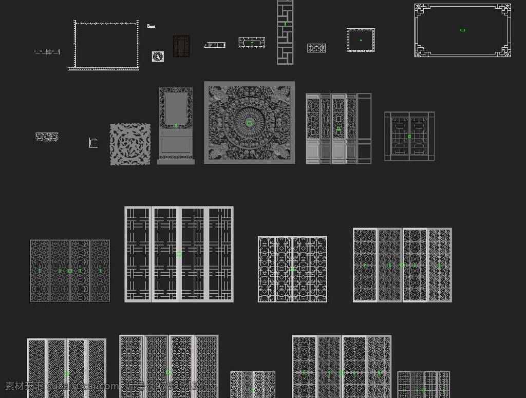 雕花 大全 3d设计模型 max 边框 窗户花纹 花纹 源文件 雕花大全 其他模型 3d模型素材 其他3d模型