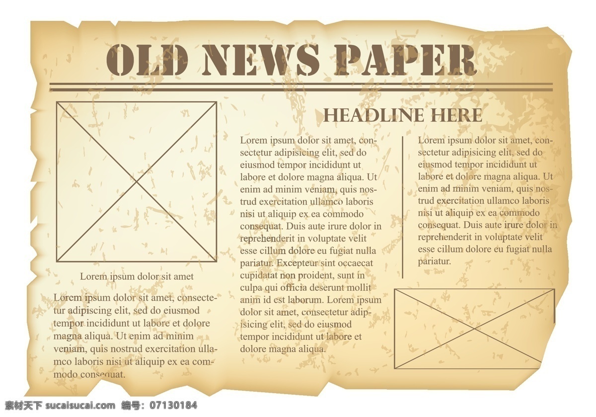 旧报纸载体 旧报纸 纸 栅格 垃圾 年份 垂直 向量 信 边界 空白 背景 日报 框架 肮脏的背景