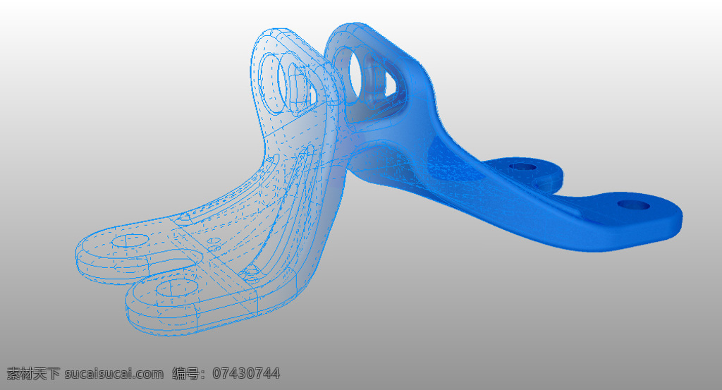 无 芯 增强 发动机 托架 通用电气 3d模型素材 建筑模型