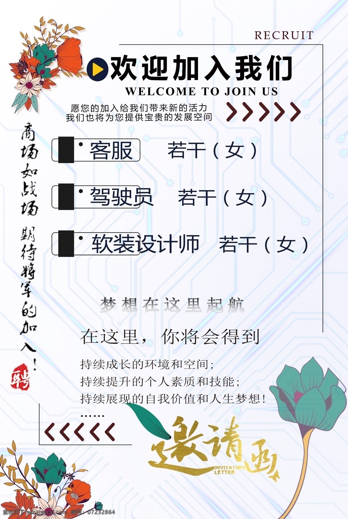 欢迎加入我们 客服 驾驶员 软件设计师 招聘