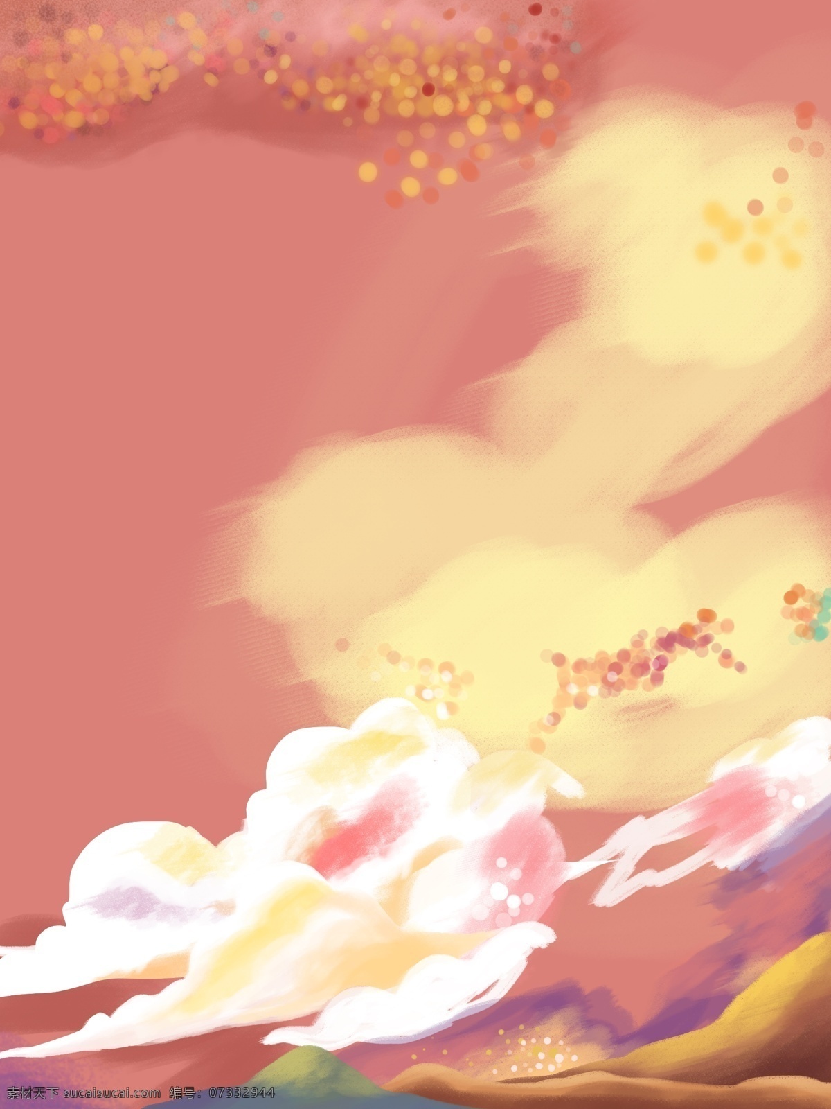 浪漫 天空 背景 装饰 卡通 彩色 创意 设计背景 海报背景 简约 图案