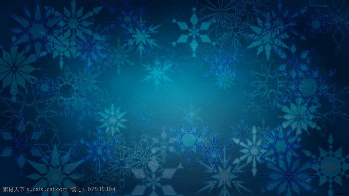 冬季 雪花 卡通 背景 图 寒冷 黑色 蓝色 浅白 浅蓝色 深灰色 水蓝色