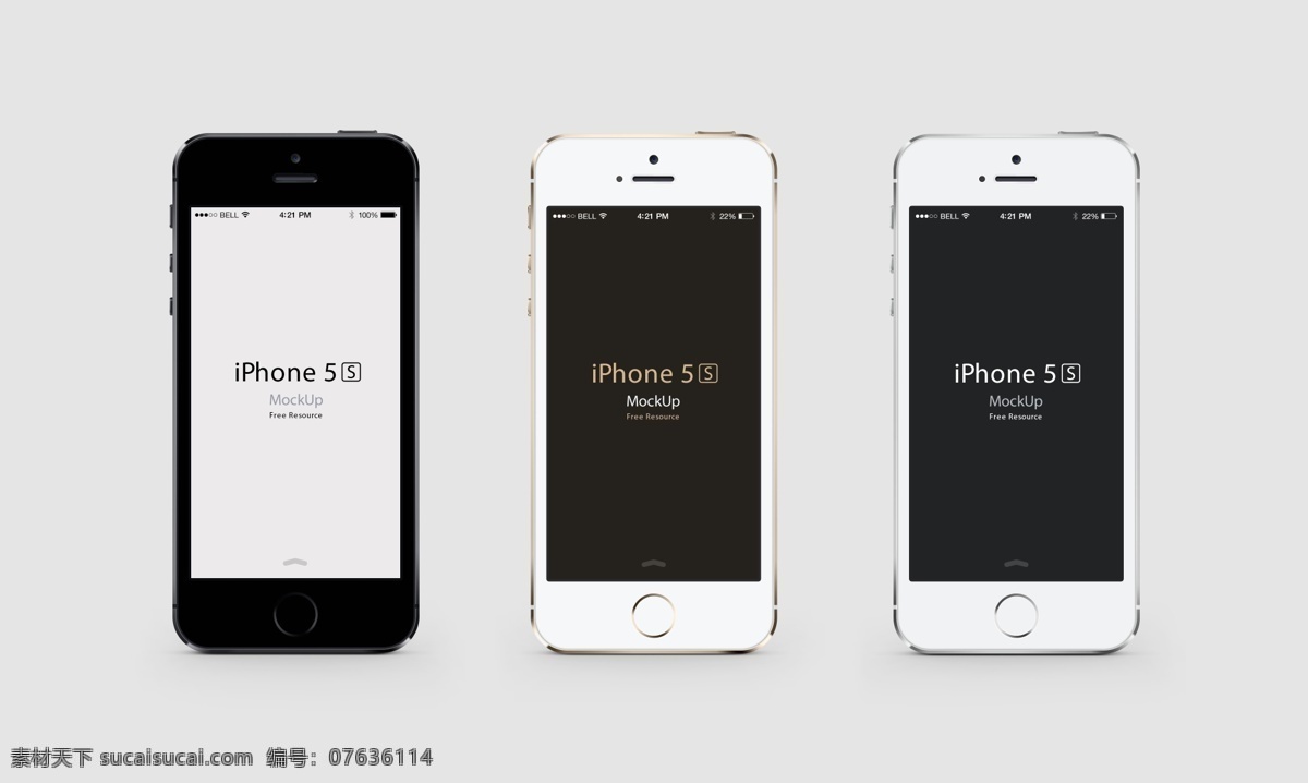 iphone5s 最新 源文件 模型 黑白色 psd源文件
