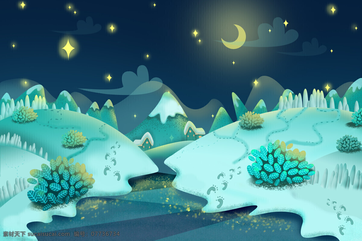 手绘卡通背景 手绘背景 手绘卡通 手绘夜晚 夜空 星空 卡通背景 手绘桌面 动画桌面 卡通场景 手绘 卡通 底纹边框 背景底纹