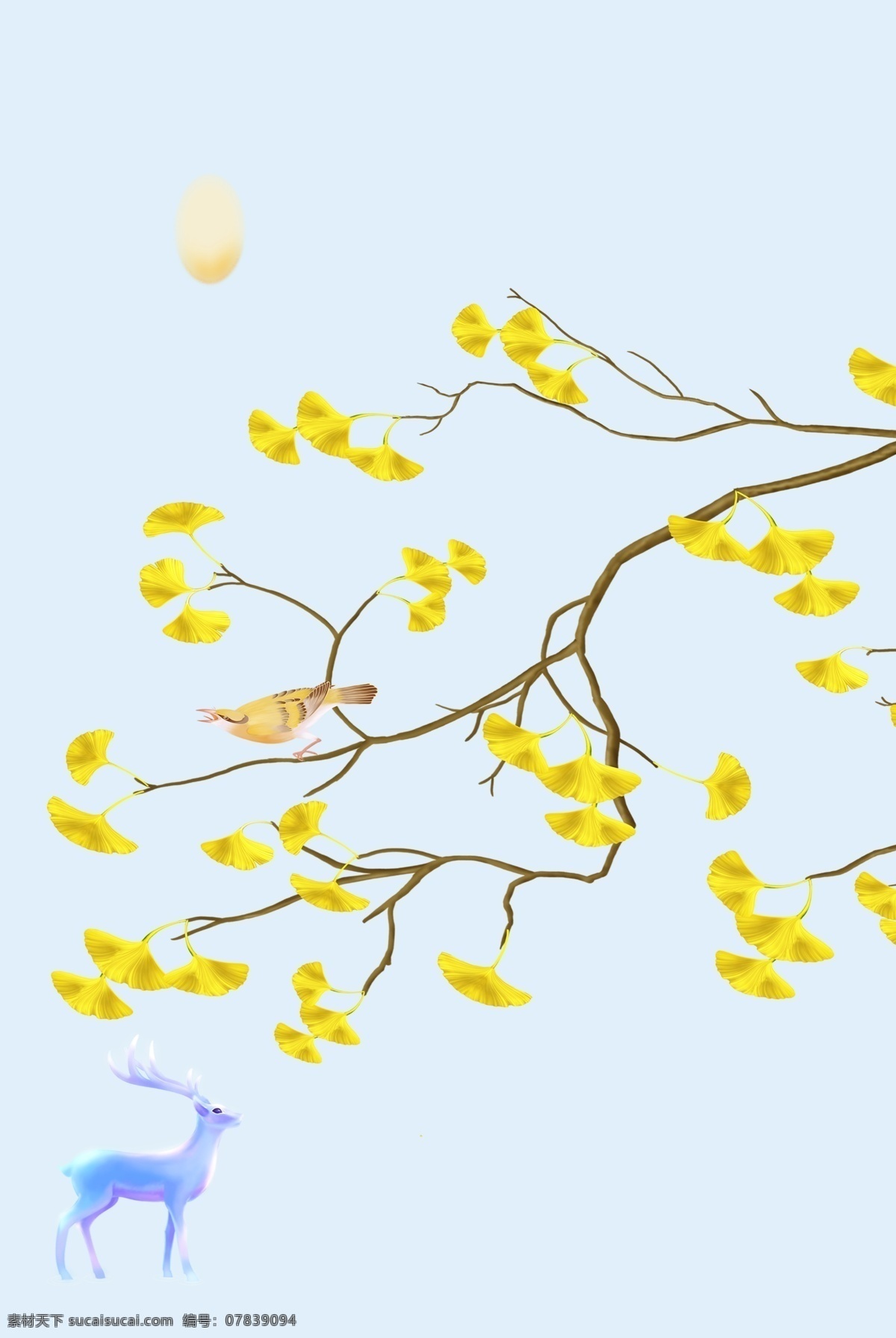 工笔花鸟 花鸟工笔 挂画 手绘 禅意 花鸟玄关图 新中式 山水 花鸟画 共享 分层