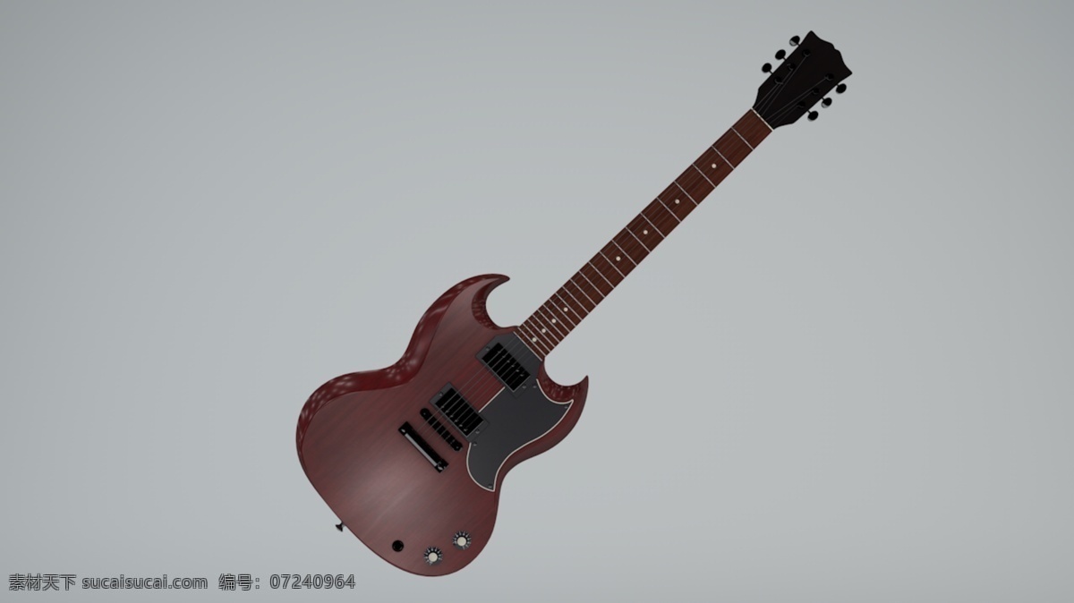 吉他 3d 模型 内含 免 抠 c4d 音乐 乐器 精品模型