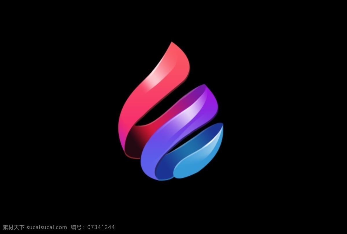 炫彩logo 炫彩 logo 水滴 黑色