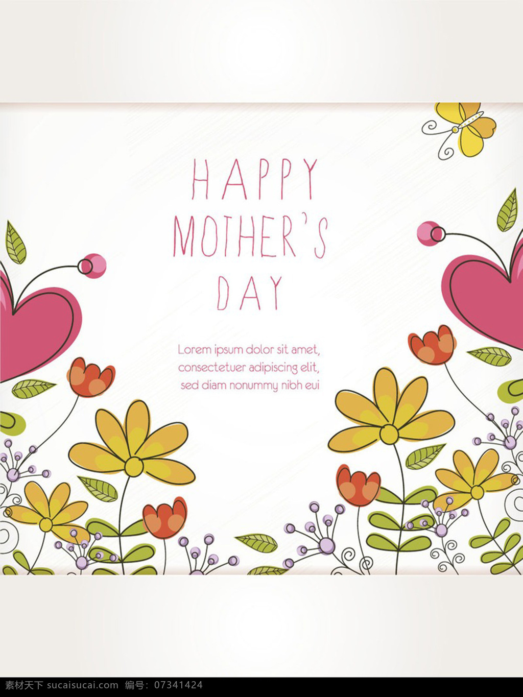 心形 花纹 边框 背景 母亲节 卡片 母亲节素材 感恩母亲节 唯美 母亲节海报 花朵素材 白色