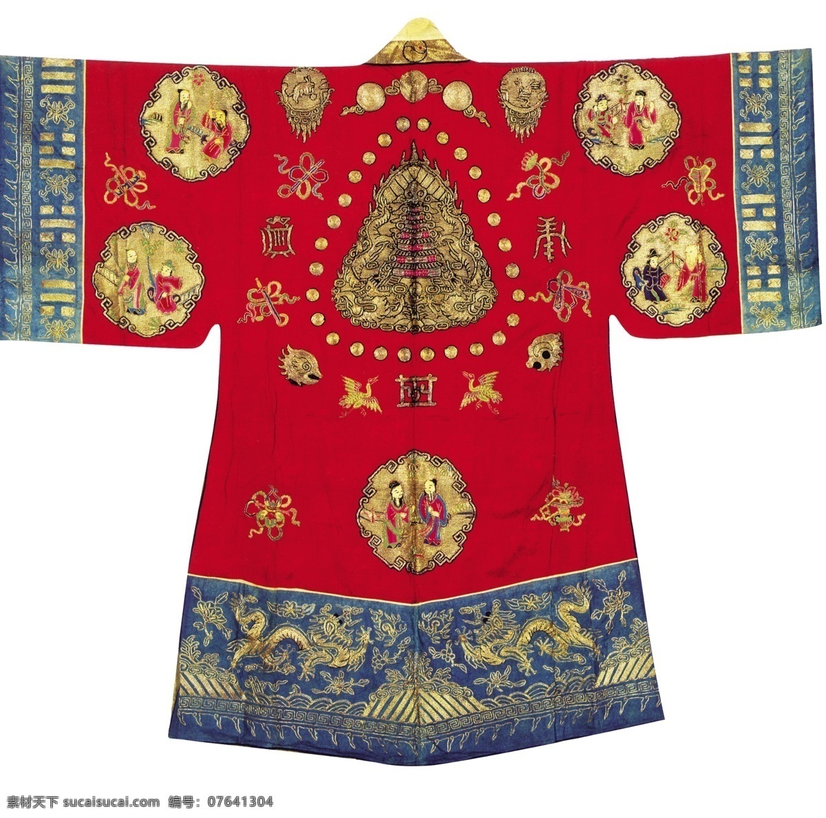 分层 源文件 布艺 古龙 龙凤呈祥 民间服饰 民间艺术 双龙 绣花 中国 传统 元素 整合 中华刺绣 清朝官服 古服 文化艺术