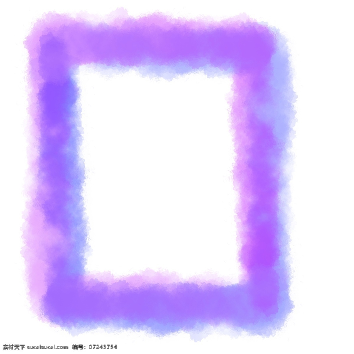 彩色 方形 边框 插画 紫色水彩 彩色方形 漂亮边框