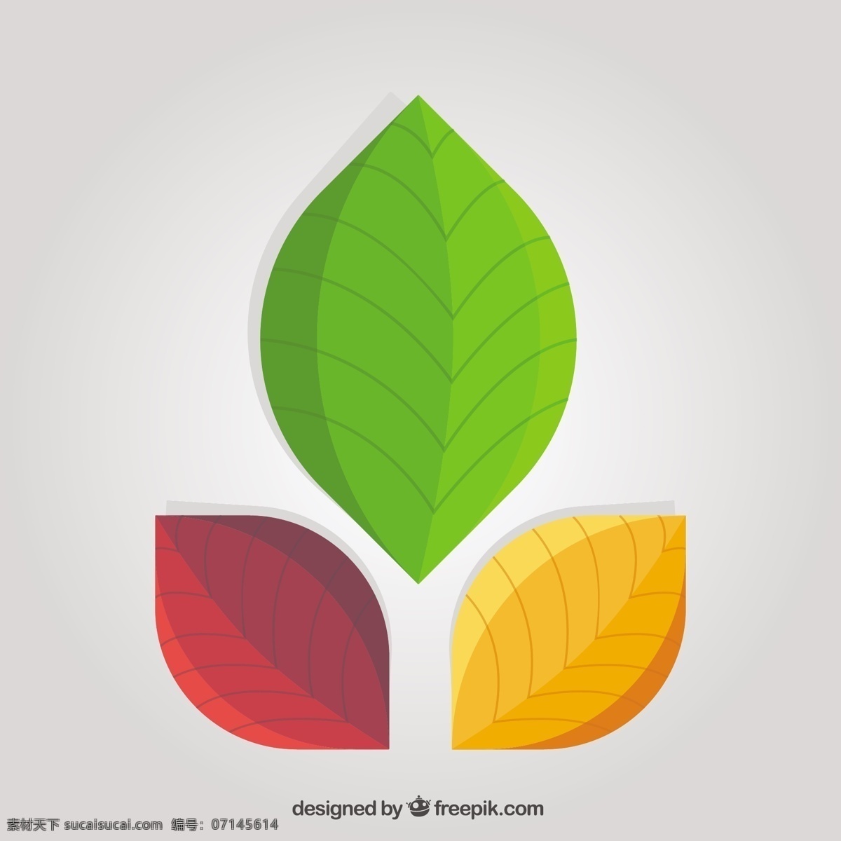 叶子图案 标志 抽象 自然 植物 公司 符号 身份