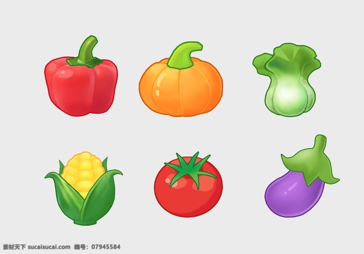 卡通 蔬菜 q 版 图标 ui q版 水果