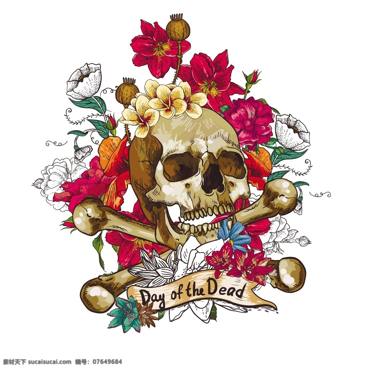 骷髅 t 恤 图案 纹身图案 skull t恤设计 t恤花纹 服装设计 t恤 t恤样式 t恤款式 欧式卡通 欧式设计 欧美设计 服装图案 t恤图案 花纹图标 花纹设计 炫丽背景 复古设计 怀旧设计 卡通设计
