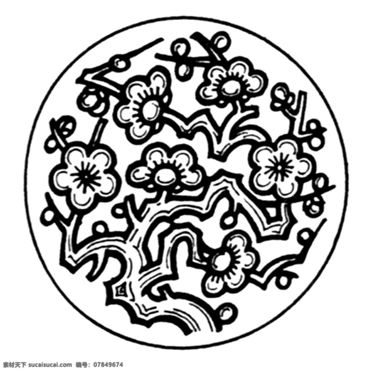 花鸟图案 传统 装饰 传统装饰 设计素材 装饰图案 书画美术 白色