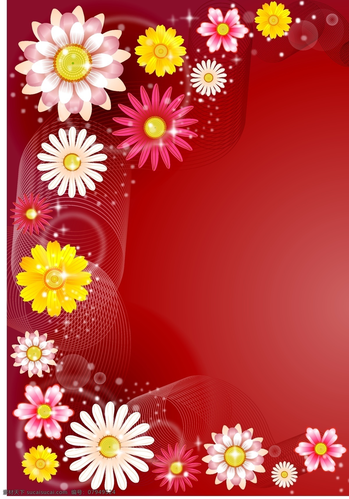 菊花 国 花 花卉 笔记本封面 广告 设计素材 包装印花 时尚花纹 生物世界 花草