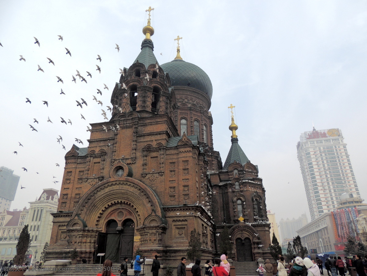 索菲亚 教堂 哈尔滨 旅游摄影 欧式建筑 人文景观 索菲亚教堂 中央大街 家居装饰素材