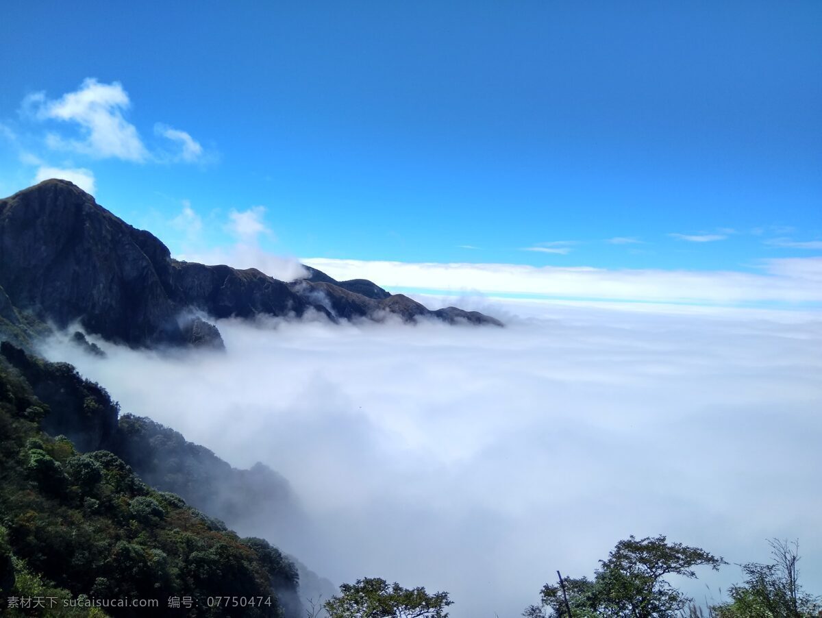 武功山顶风景 武功山 白云 浓雾 蓝天白云 仙境 旅游摄影 自然风景