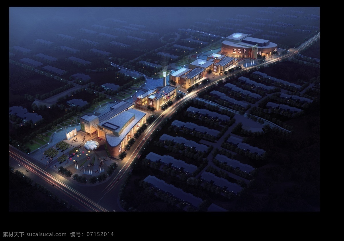 规划 夜景 效果图 建筑效果图 建筑设计 景观园林 景观设计 园林设计 环艺设计 园林景观 环境设计 psd素材 黑色