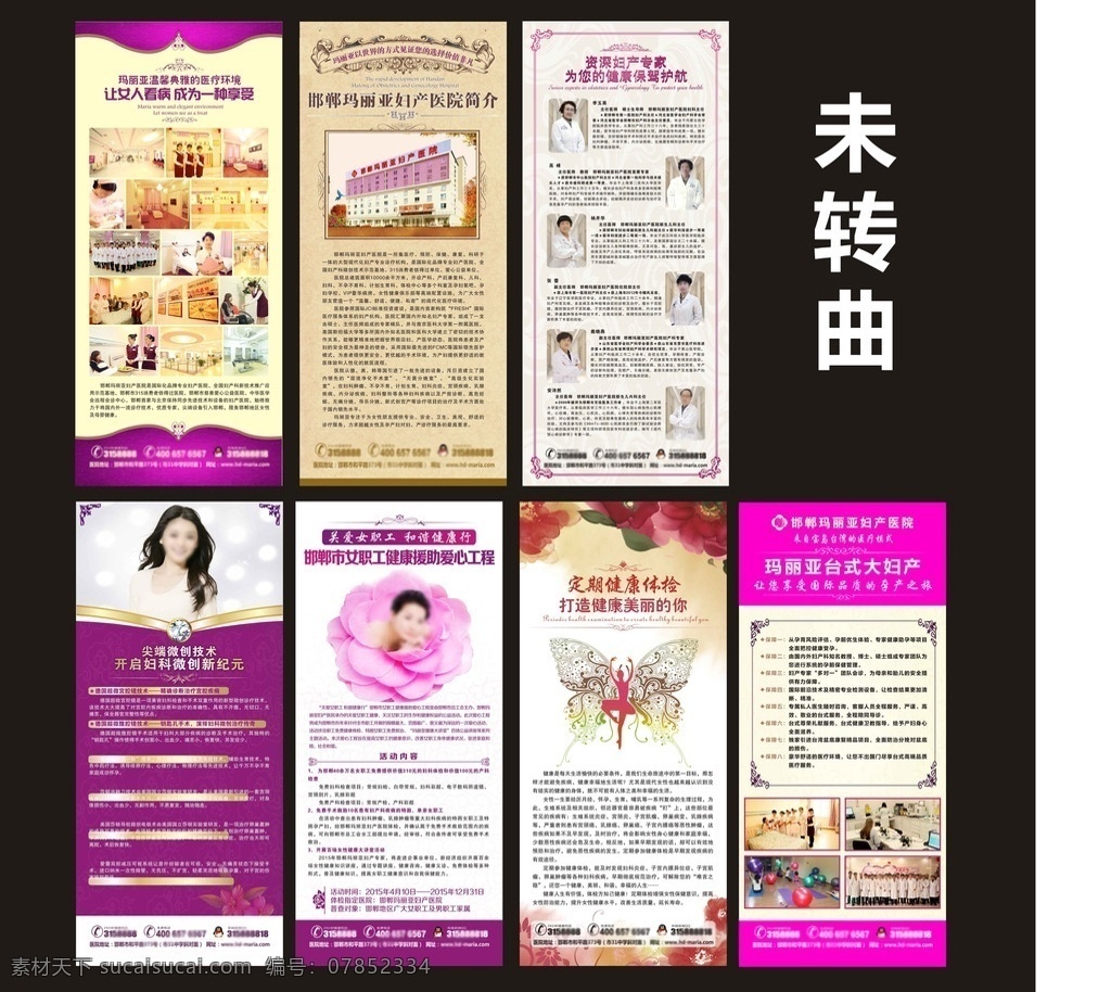 欧式展架 妇科展架 图片排版 美女 专家介绍 唯美 大气