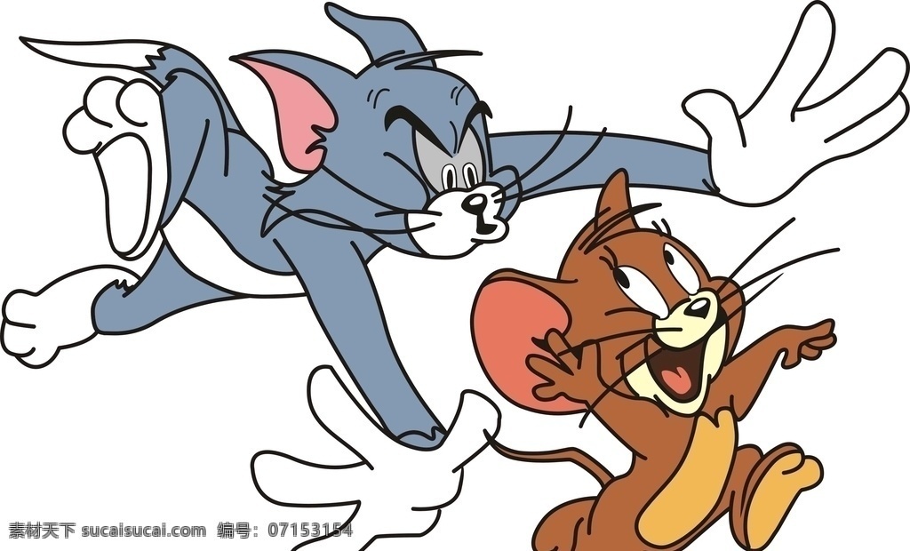猫和老鼠图片 猫和老鼠 动画 矢量图 卡通