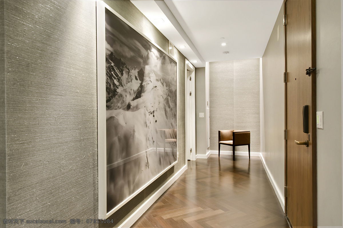 现代 时尚 高级 客厅 走廊 亮 背景 墙 室内装修 图 壁灯 客厅装修 亮面背景墙 木地板
