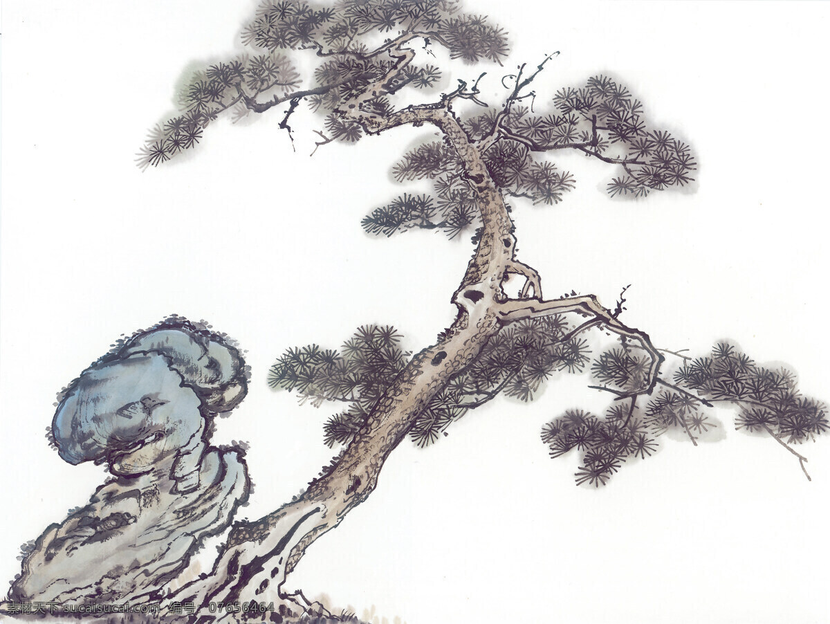 古松 延年 古松延年 高清古画 古画素材下载 古画 古松延年古画 家居装饰素材 室内装饰用图