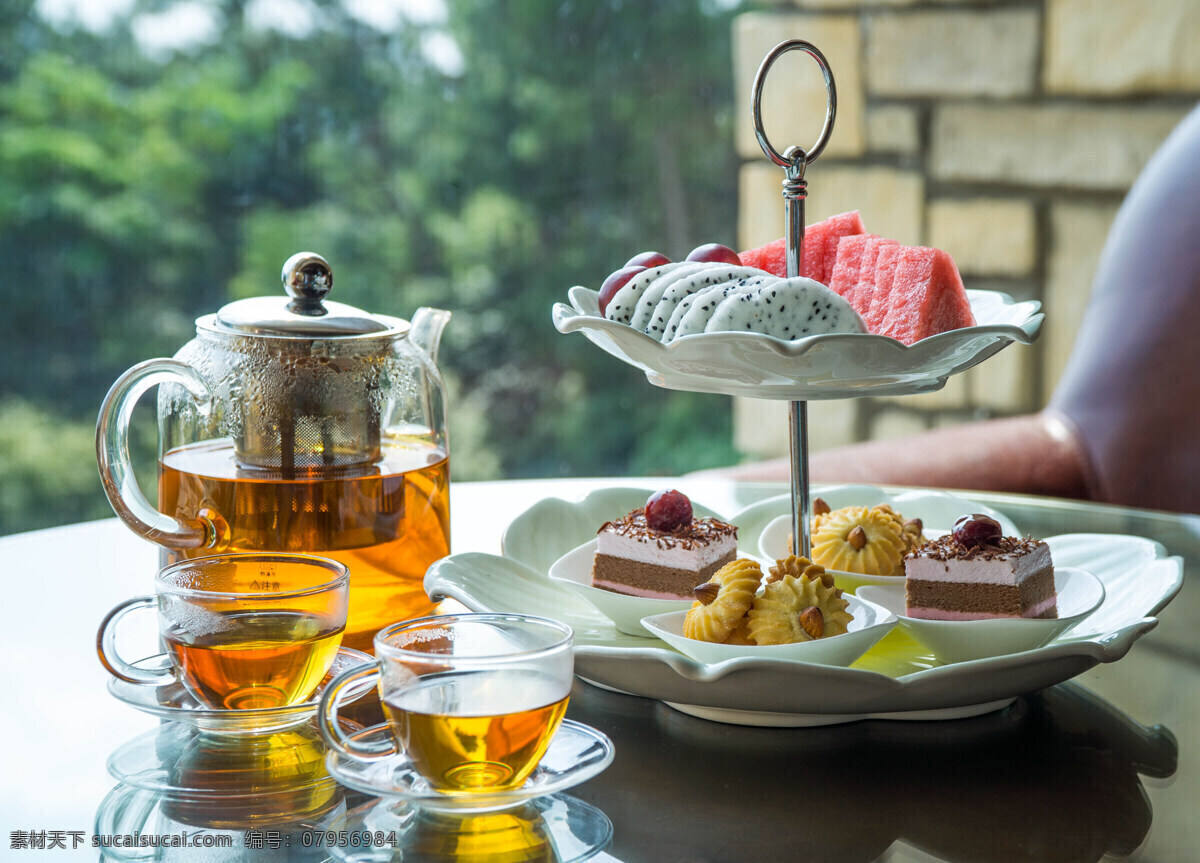 下午茶图片 休闲 甜心 茶点 水果 红枣茶 餐饮美食 传统美食