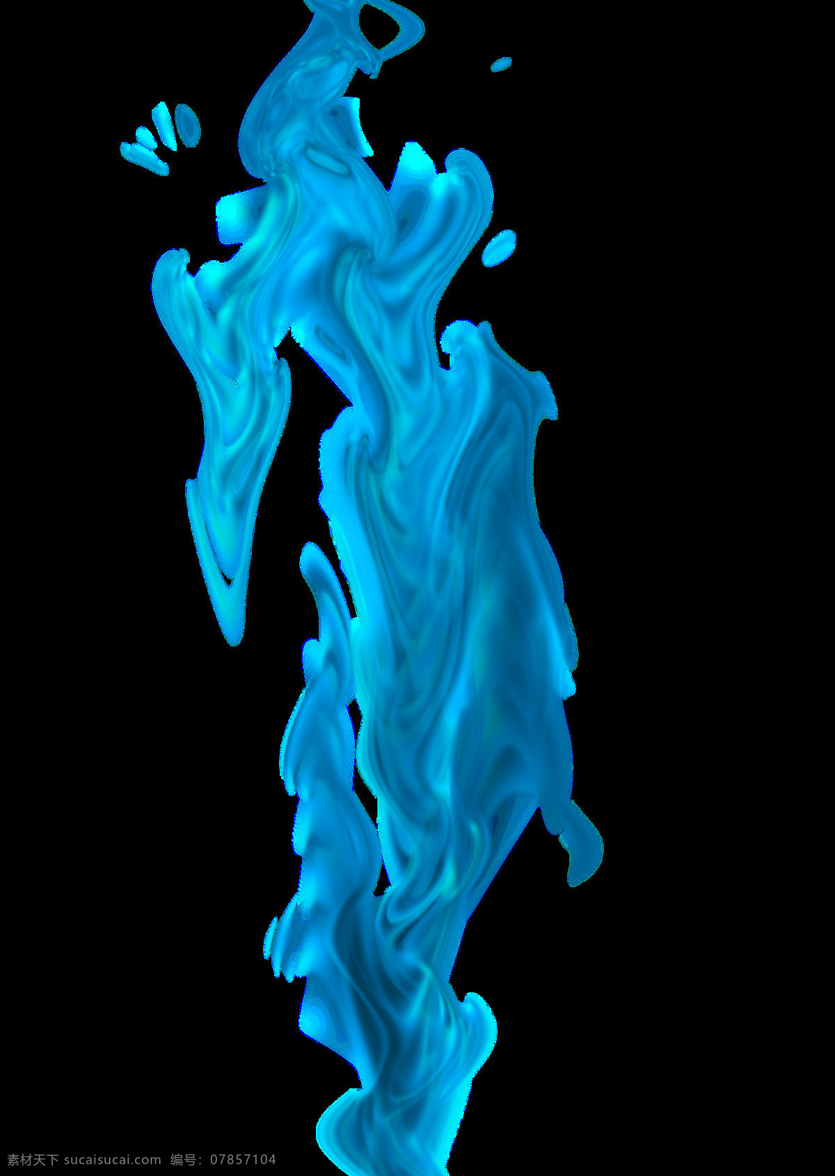 蓝色 缥缈 波纹 元素 虚幻