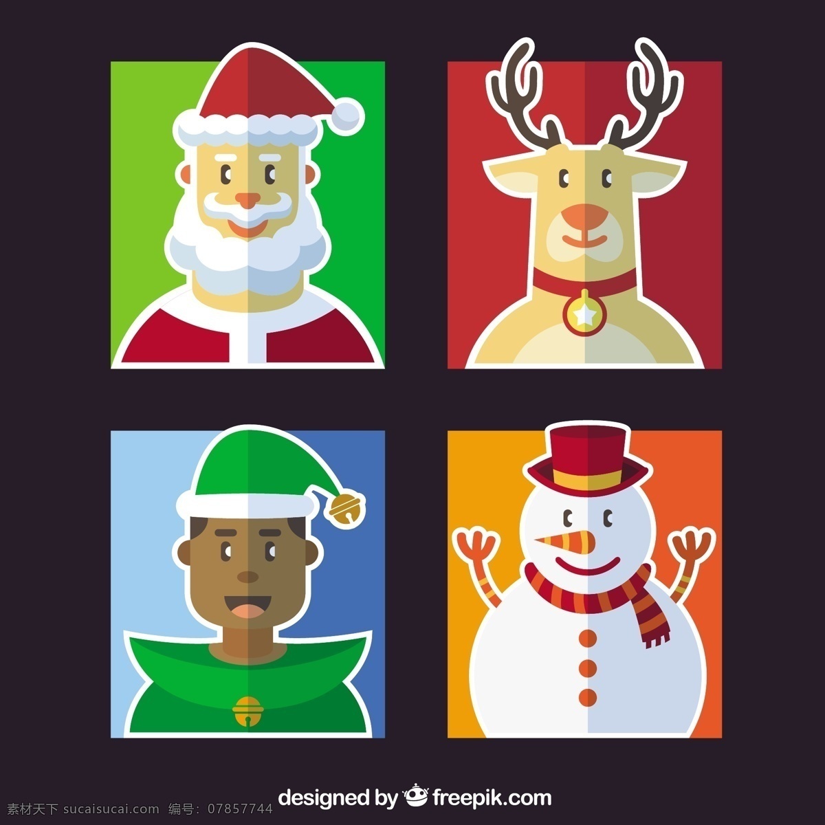 令人 敬畏 圣诞 字符集 圣诞节 几何 新年 圣诞快乐 冬天快乐 圣诞老人 平 新的 丰富多彩的 雪人 装饰 平面设计 驯鹿 年 文化