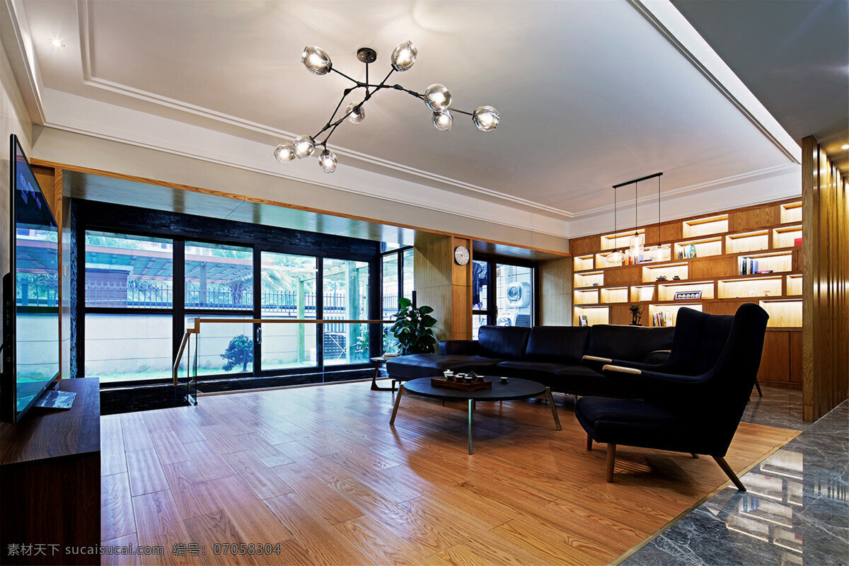 现代 简约 客厅 吊灯 落地窗 设计图 家居 家居生活 室内设计 装修 室内 家具 装修设计 环境设计