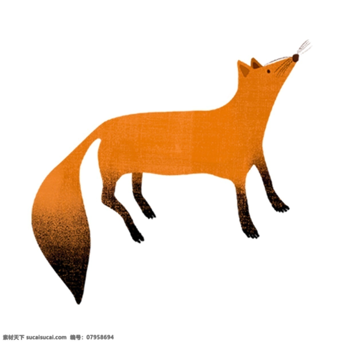 黄色 小 狐狸 透明 免抠元素 透明素材 小狐狸 可爱 动物
