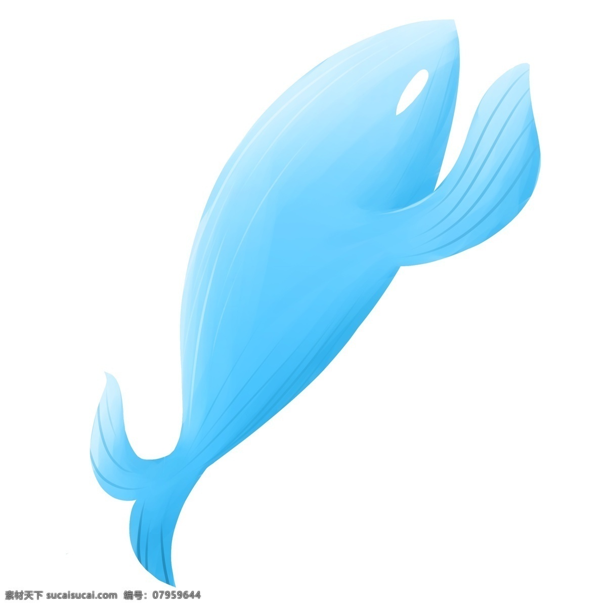 手绘 清新 蓝色 鲸鱼 透明 蓝色鲸鱼 卡通 透明素材 猫咪 动物 装饰图案