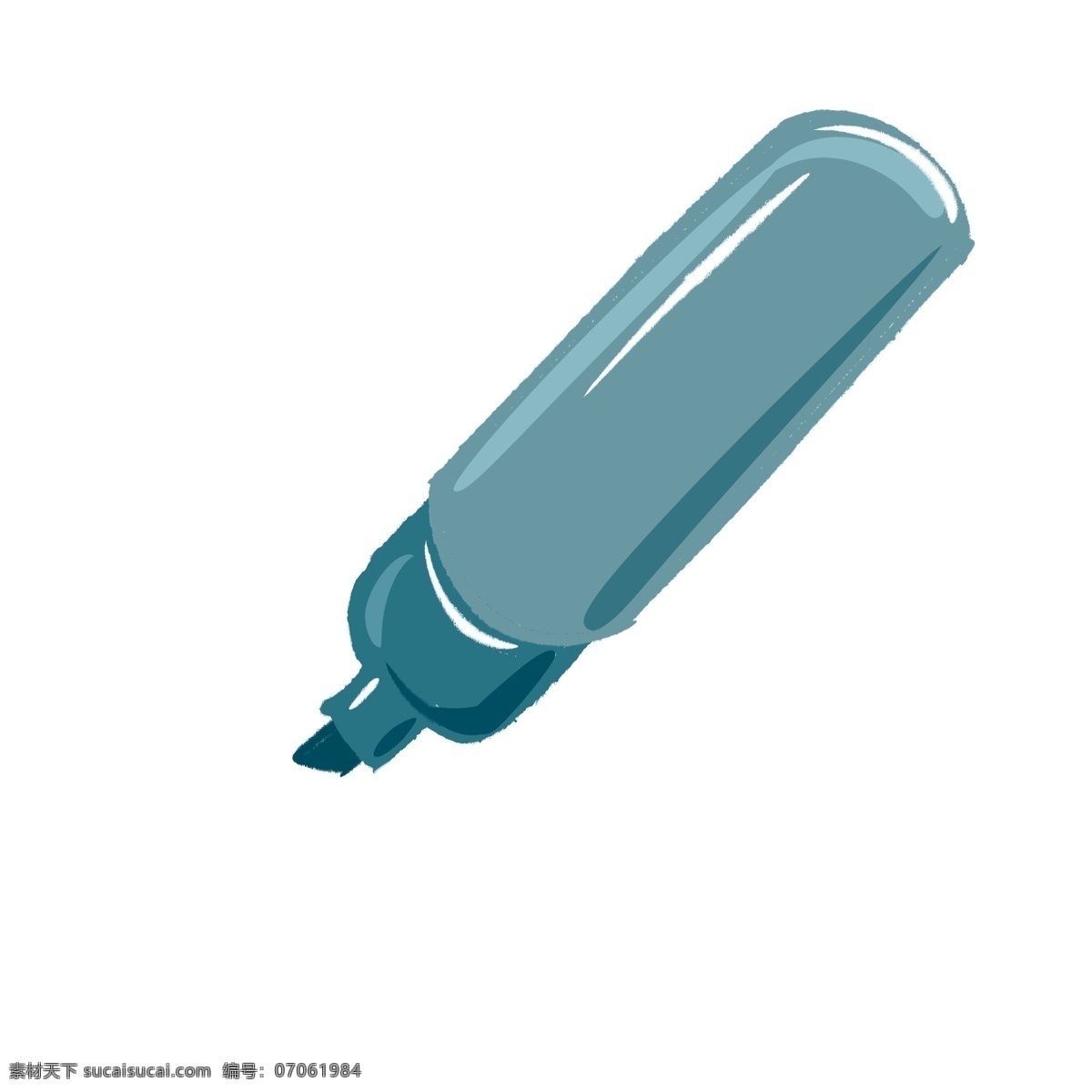 粗粗 蓝色 画笔 插画 粗粗的画笔 卡通插画 画笔插画 钢笔插画 铅笔插画 写字的笔 蓝色的画笔
