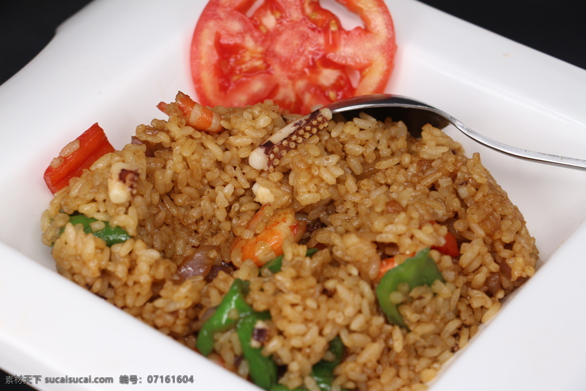 秘制海鲜炒饭 海鲜 虾仁 红虾 鱿鱼 炒饭 美食 小吃 外卖 餐饮美食 西餐美食