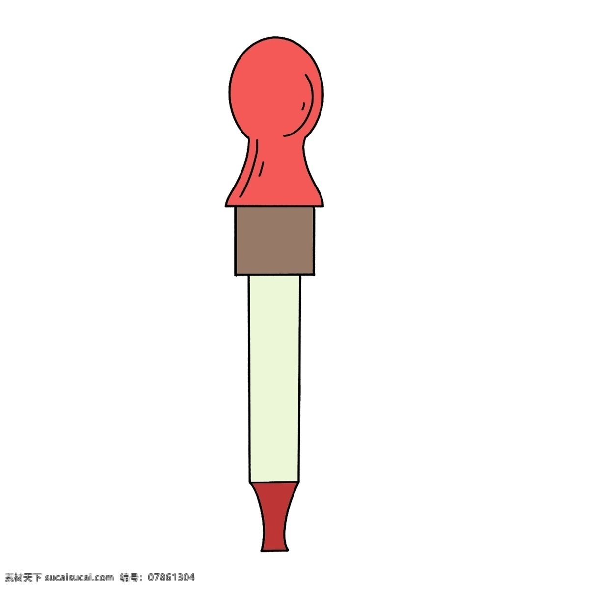红色 滴管 装饰 插画 红色的滴管 创意滴管 实验滴管 漂亮的滴管 器材滴管 化学滴管
