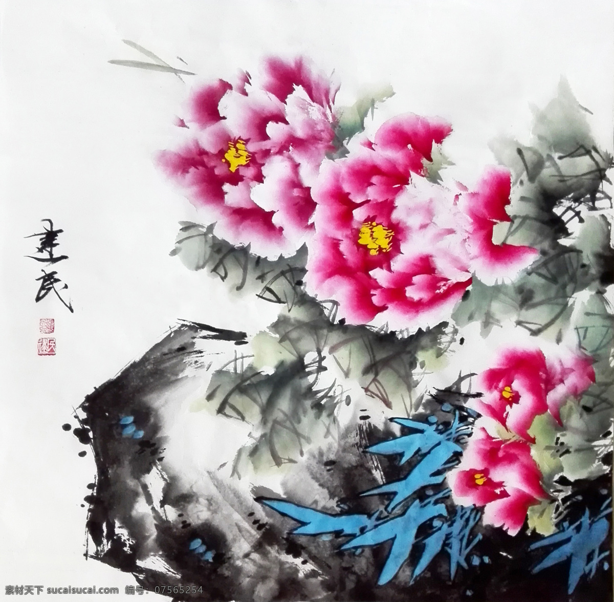 仇 建民 国画作品 仇建民作品 仇建民书画 洛阳牡丹 国画牡丹 写意牡丹 洛阳仇建民 牡丹画 文化艺术 绘画书法