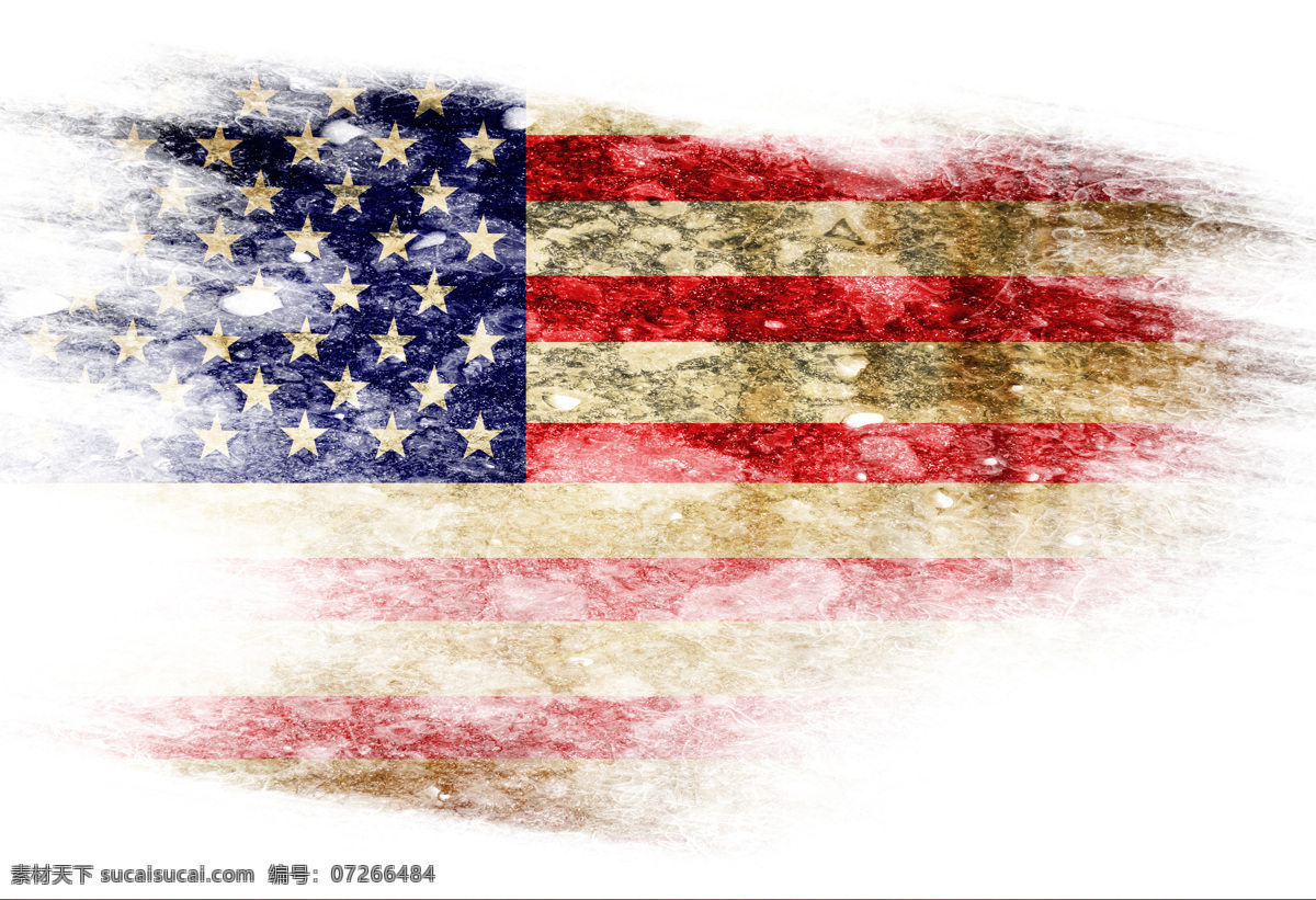 老旧美国国旗 美国 国旗 美国国旗 老旧 笔触 艺术 原图 文化艺术