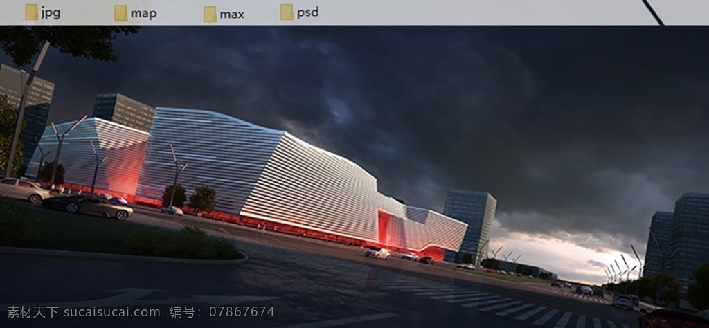 全套 建筑 效果图 源文件 室外 透视 三维 建筑透视鸟瞰 3d设计 室外模型 max