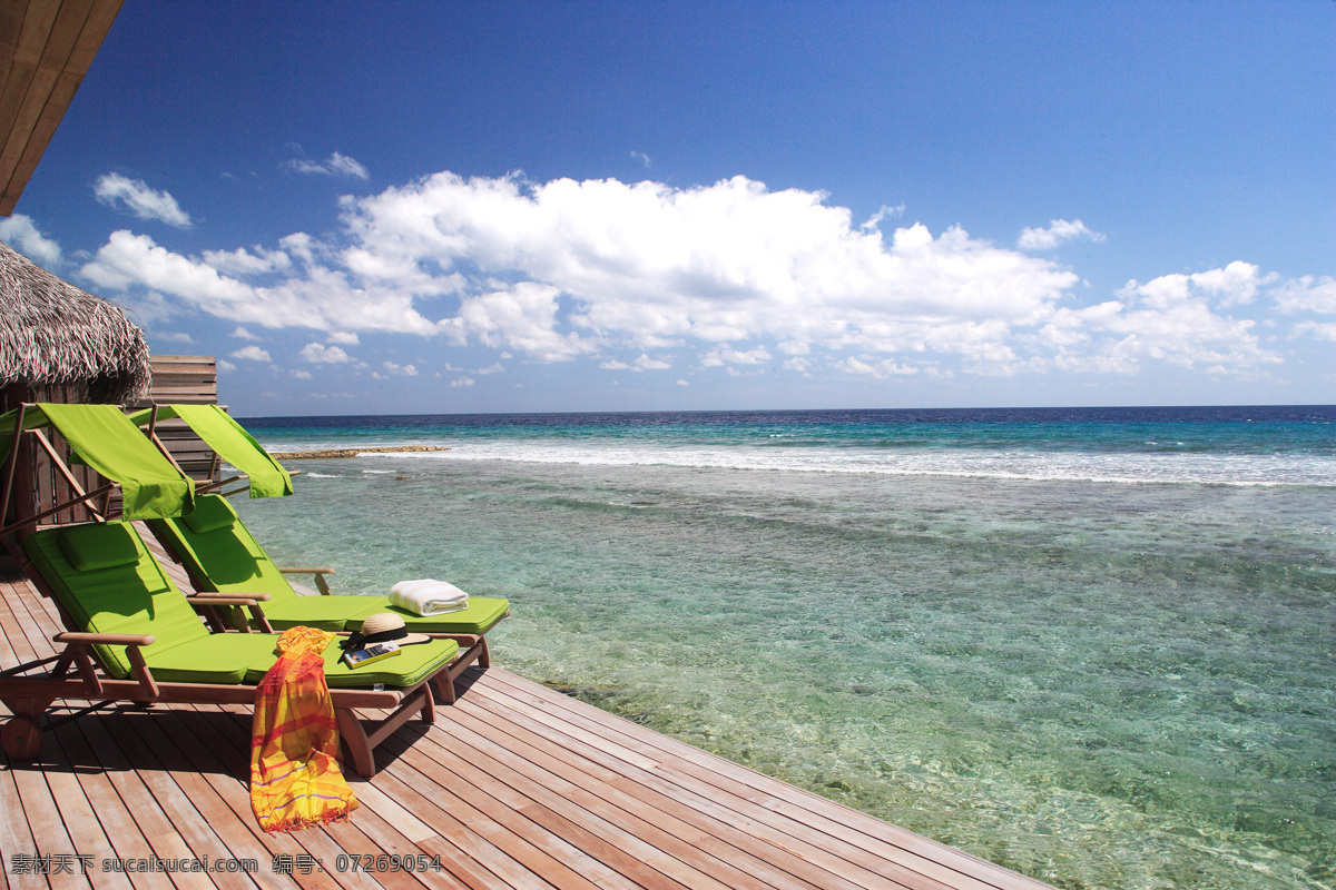 海边风景椅子 马尔代夫 旅游风光 度假酒店 海边风景 山水风景 自然景观 海报休闲 共享资料旅游 风景名胜